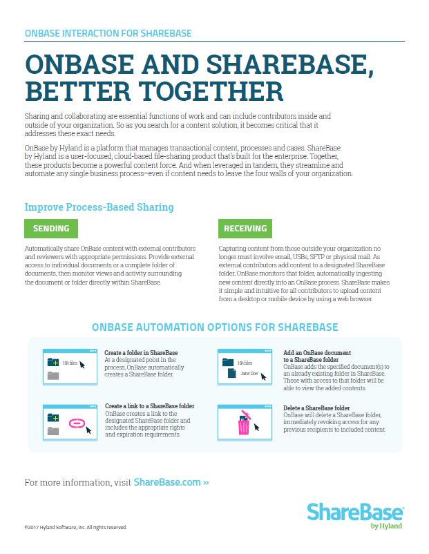 OnBase, ShareBase, Kyocera, Software, Document Management, Innovative Office Technology Group