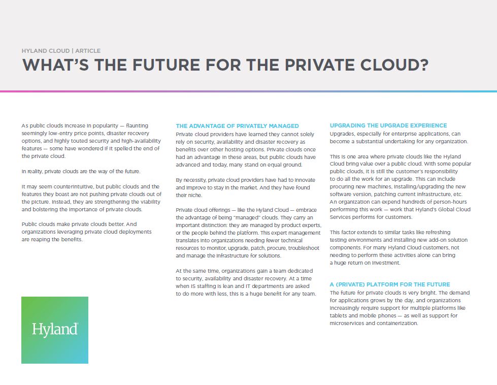 Private Cloud, Public Cloud, Hyland, Kyocera, Software, Document Management, Innovative Office Technology Group