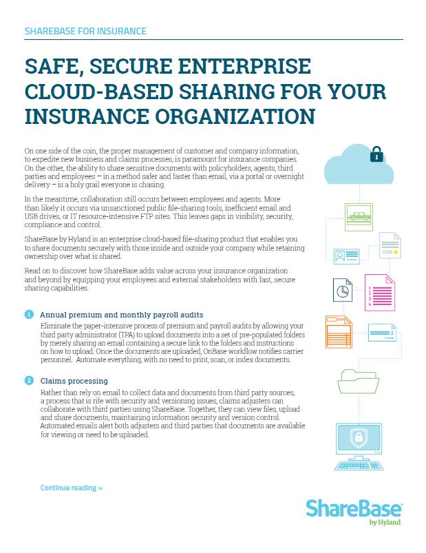 ShareBase, Insurance, Kyocera, Software, Document Management, Innovative Office Technology Group