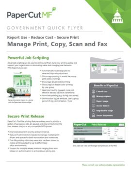 Papercut, Mf, Government Flyer, Innovative Office Technology Group