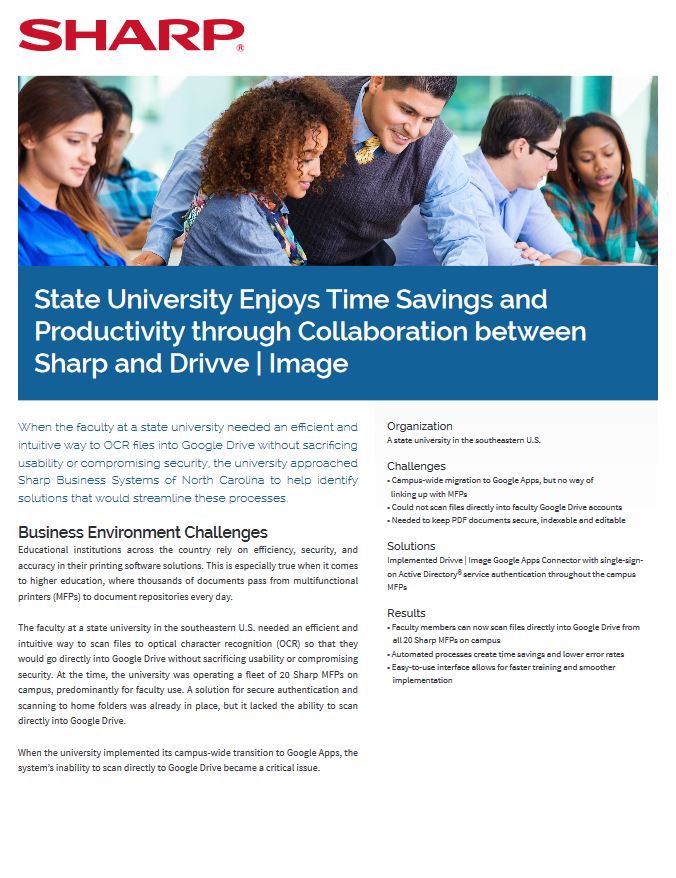 Sharp, State University Drive, Case Study, Education, Innovative Office Technology Group