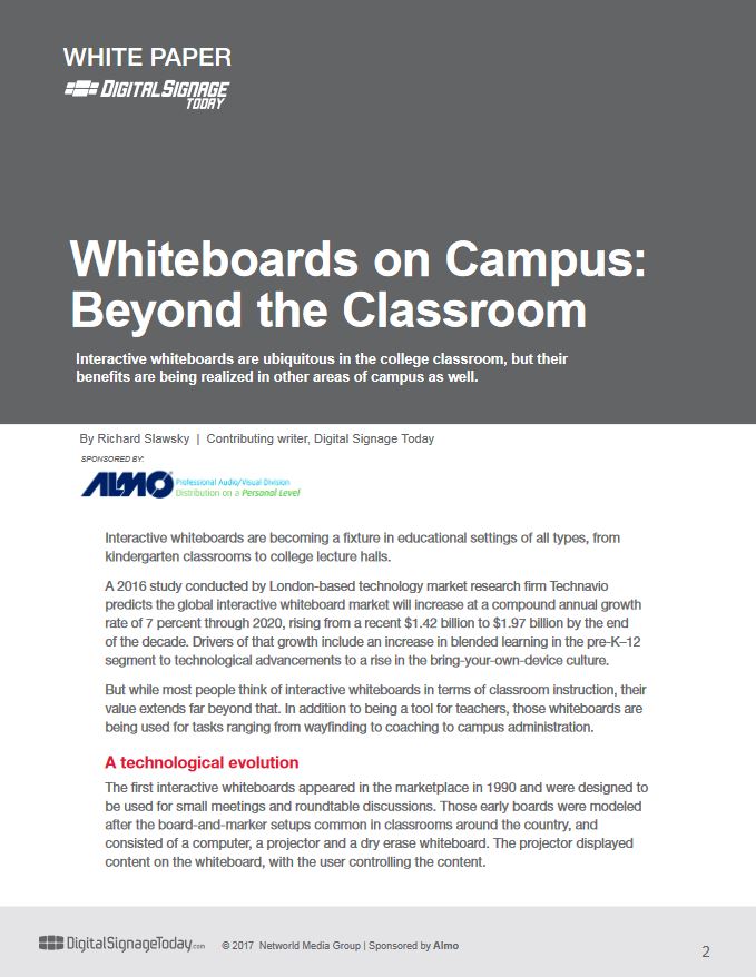 Sharp Whiteboards On Campus, Innovative Office Technology Group